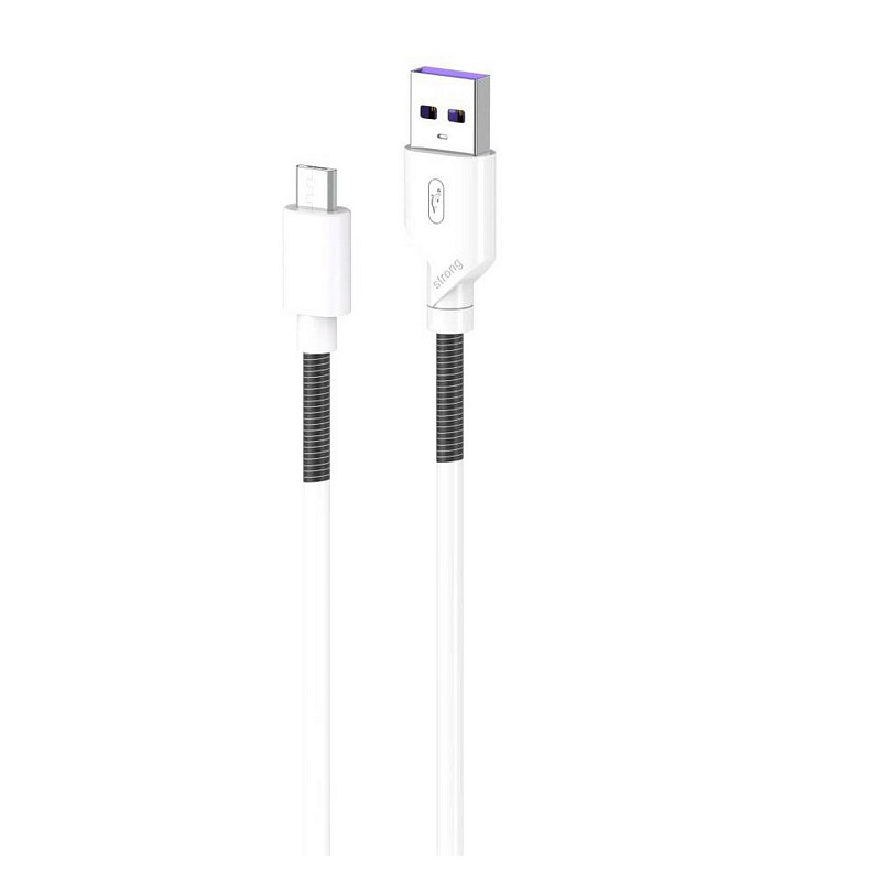 Кабель SkyDolphin S27V Spring Anti-Brake USB - Micro USB (M/M), 1 м, White (SDUSB-000612)
