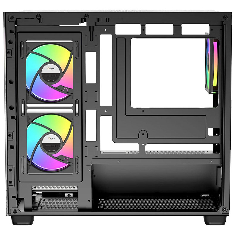 Корпус Ocypus GAMMA C52 W/O PSU, BK ARGB mATX (GAMMA-C52-BKD300XX-GL)