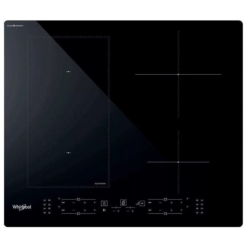 Варочная поверхность Whirlpool индукционная, 60см, расширенная зона, черный