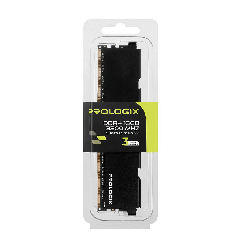 ОЗП Prologix Black 16GB 3200 DDR4 (PRO16GB3200B4)