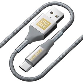 Кабель Luxe Cube Armored USB-USB-C, 1м сірий (8886668888949)