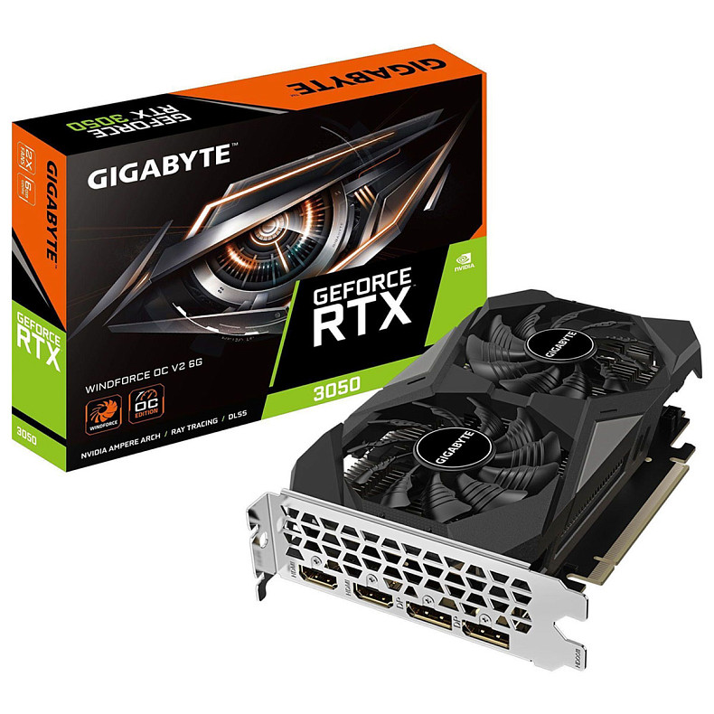 Видеокарта GIGABYTE GeForce RTX 3050 6GB GDDR6 WINDFORCE OC