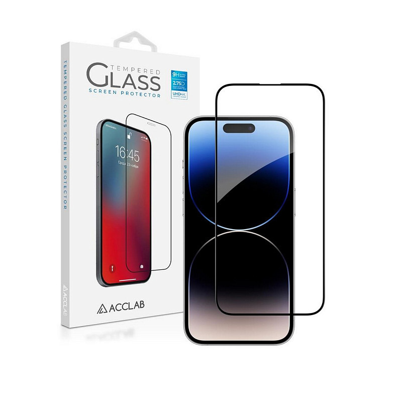 Захисне скло ACCLAB Full Glue для Apple iPhone 14 Pro Max Black (1283126541988)