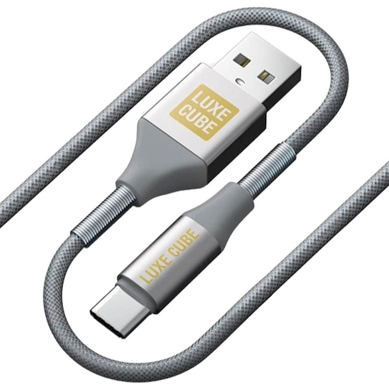 Кабель Luxe Cube Armored USB-USB-C, 1м сірий (8886668888949)