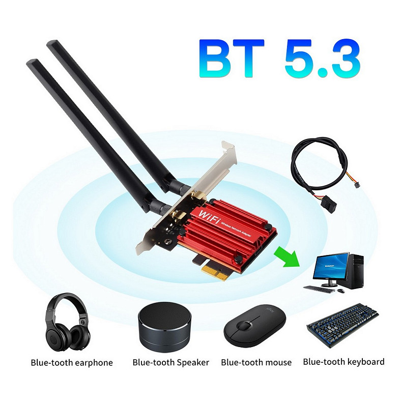 Беспроводной адаптер Fenvi PCE-AX1800S (MT7921K)