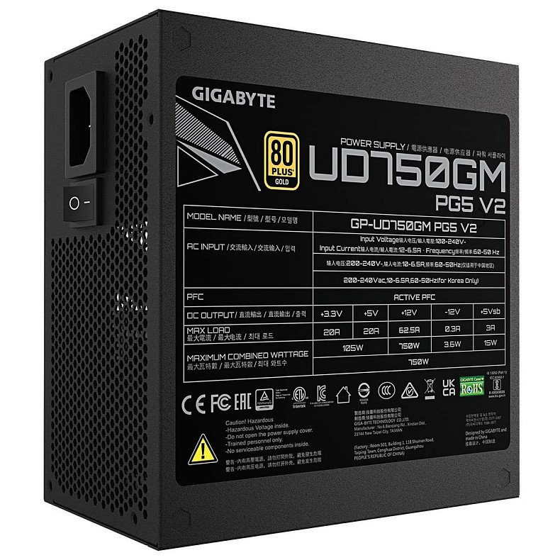 Блок питания Gigabyte GP-UD750GM PG5 V2 750W ATX3.1
