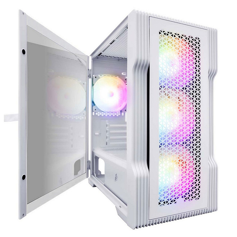 Корпус 1stPlayer T3-WH-4F1-W White без БП