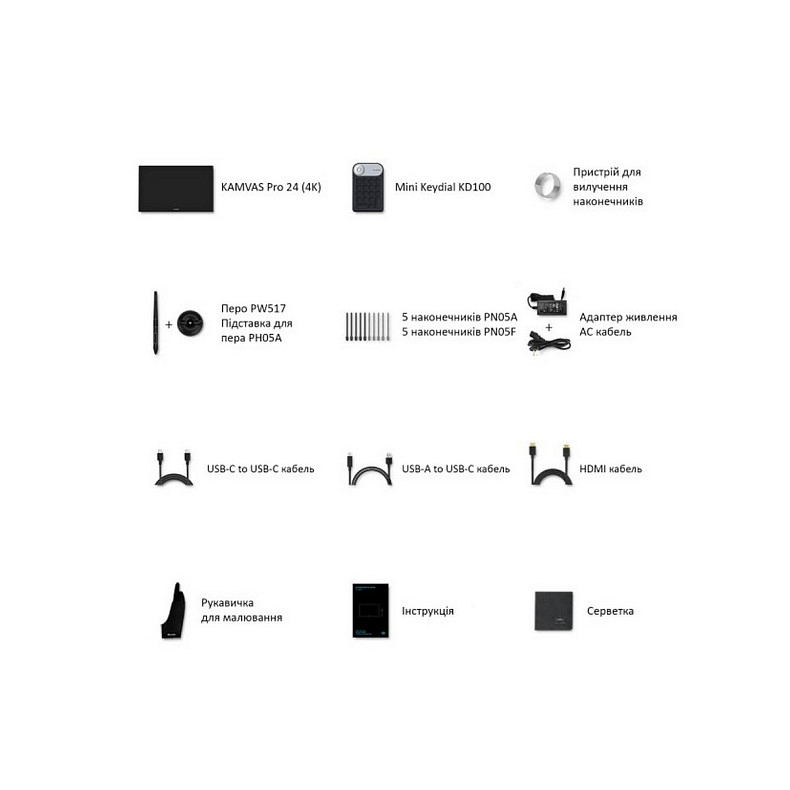 Графический монитор Huion Kamvas Pro 24 4K (GT2401)