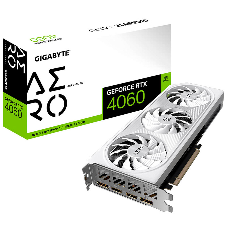 Відеокарта Gigabyte GeForce RTX 4060 8GB GDDR6 Aero OC (GV-N4060AERO OC-8GD)