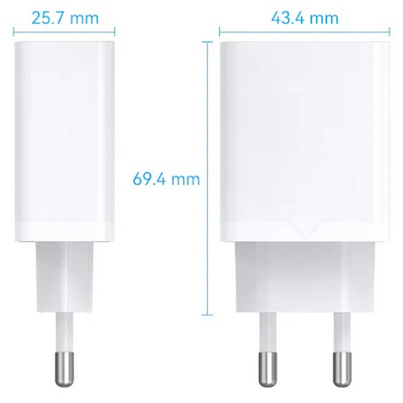 Зарядний пристрій Vention 1xUSB 18W (USB-A) QC3.0 white