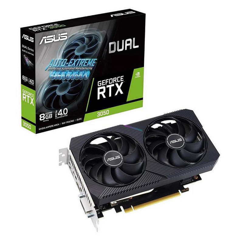 Відеокарта GF RTX 3050 8GB GDDR6 Dual V2 Asus (DUAL-RTX3050-8G-V2)