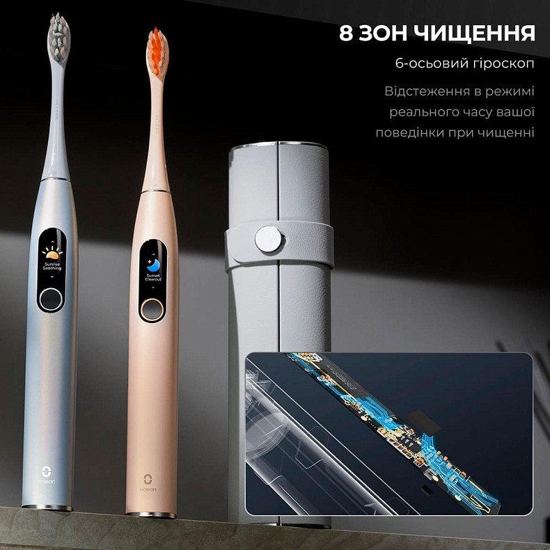 Электрическая зубная щетка Oclean X Pro Digital Set Champagne Gold