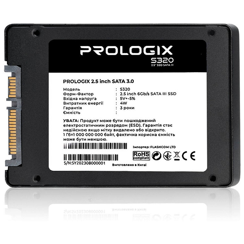 SSD диск Prologix S320 2.5" SATAIII TLC (PRO120GS320) 120GB