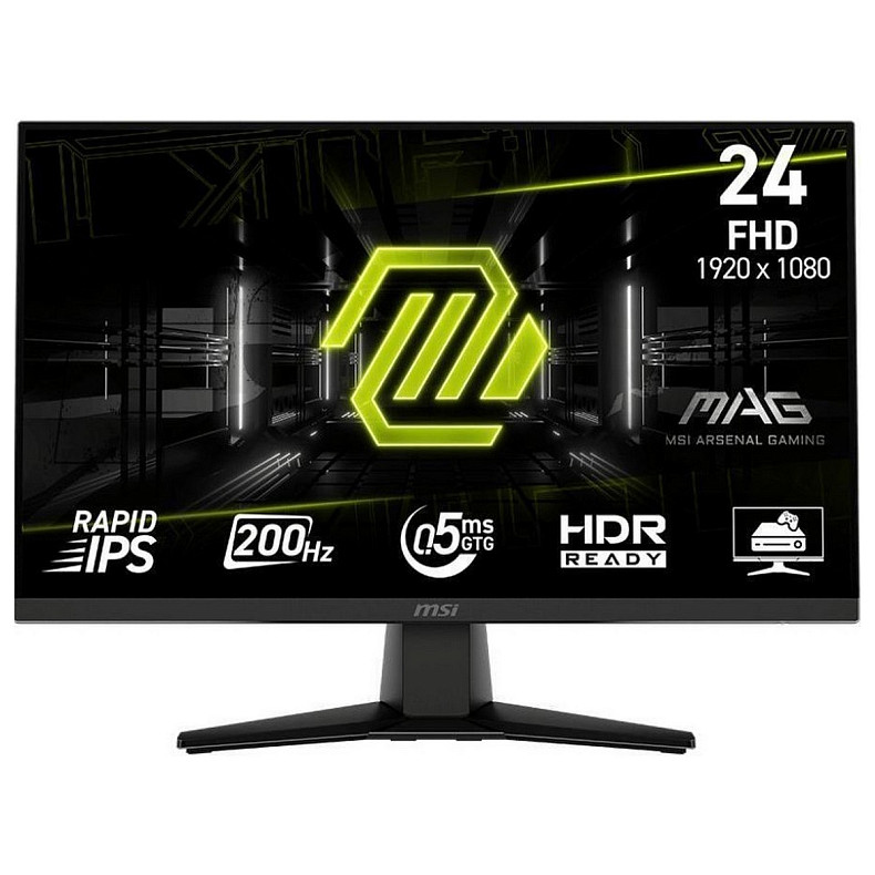 Монітор MSI 23.8" MAG 242F HDMI, DP, Audio, IPS, 200Hz, 0.5ms, sRGB 115%, FreeSync