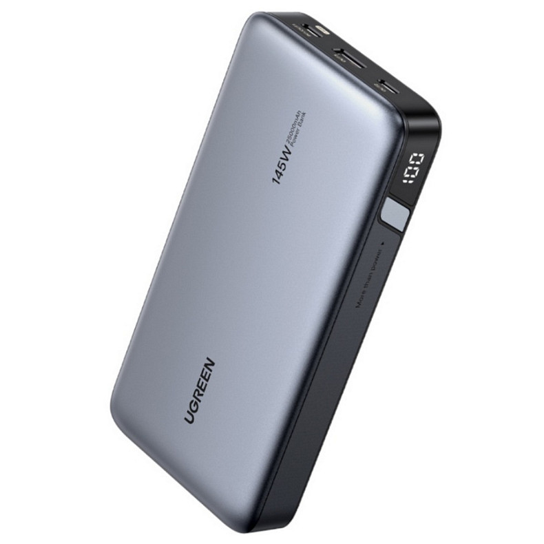 УМБ Ugreen 25000mAh 145W PB205 2xUSB C+USB A, PD3.0+QC3.0, сквозное питание 65Вт