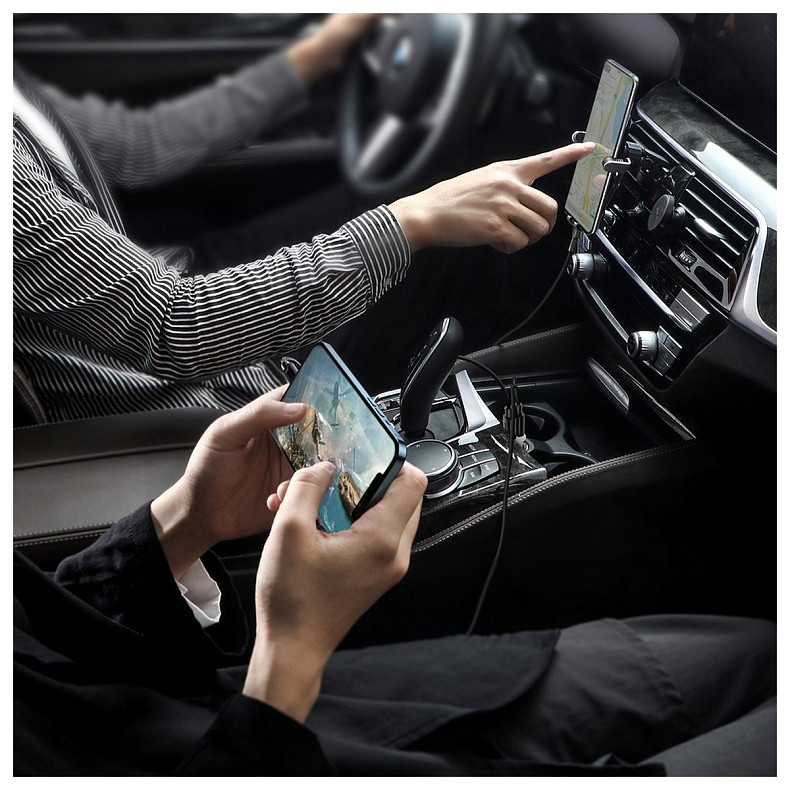 Автомобільний зарядний пристрій Baseus Grain Pro 4.8A 2USB White (CCALLP-02)