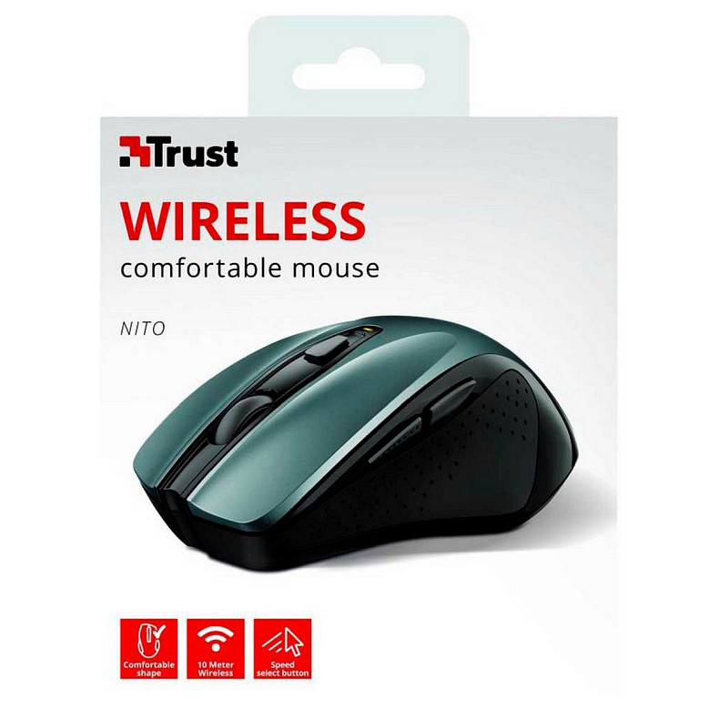 Мишка Trust NITO WL GREY-BLACK