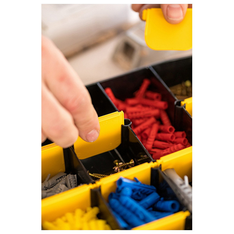 Органайзер Stanley, 22 отделения, регулируемые перегородки, 4.8х35.7х22.9см, пластик