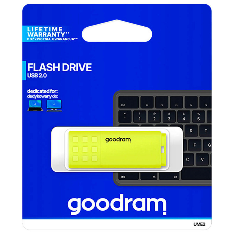 Флеш-накопичувач  64GB GOODRAM UME2 Yellow (UME2-0640Y0R11)