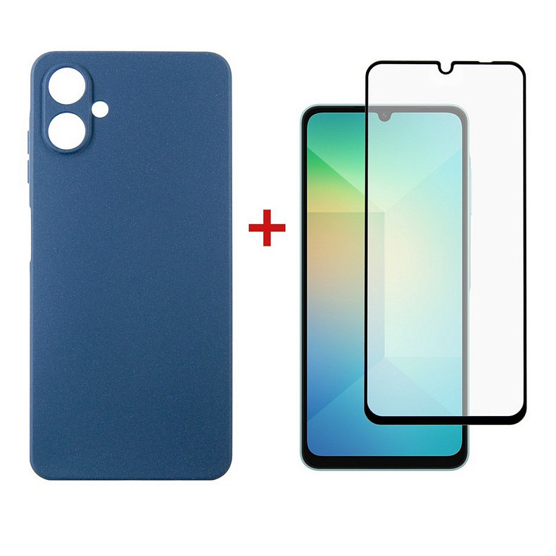Чохол-накладка Dengos Samsung Galaxy A06 SM-A065 Blue (DG-KM-114) + захисне скло