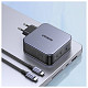 Зарядное устройство 3xUSB 140W GaN (2хUSB-C+USB-A) CD289 with C to C Cable 1.5 м Gray Ugreen