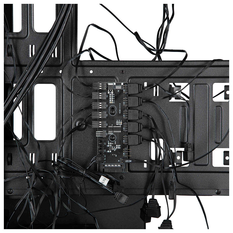 Корпус 2E GAMING Aruba G3313B, без БП 1xUSB3.0, 2xUSB2.0, 5x120мм ARGB, VGA 300мм, LCS ready, HUB, T