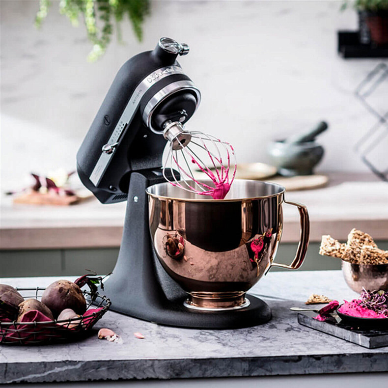 Кухонний комбайн KitchenAid Artisan 4,8 л 5KSM185PSEBK з відкидним блоком колір чугун