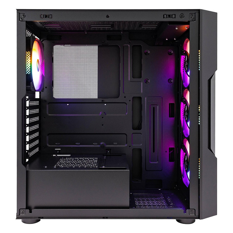 Корпус 1stPlayer T7-P-BK-4F1 Black 750W (T7-P-BK-4F1-PS-750FK-EU)