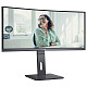 TFT 34" AOC CU34P3CV, WQHD, VA, 100Hz, изогнутый, HDMI, DP, USB-С, RJ-45, USB-hub, HAS, кол, черный