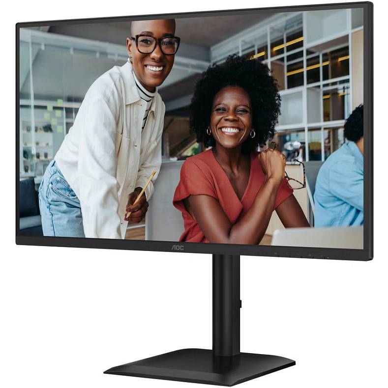Монітор AOC 27" Q27E4U, QHD, 120Hz, HDMI, DP, USB-hub, HAS, Pivot, колонки
