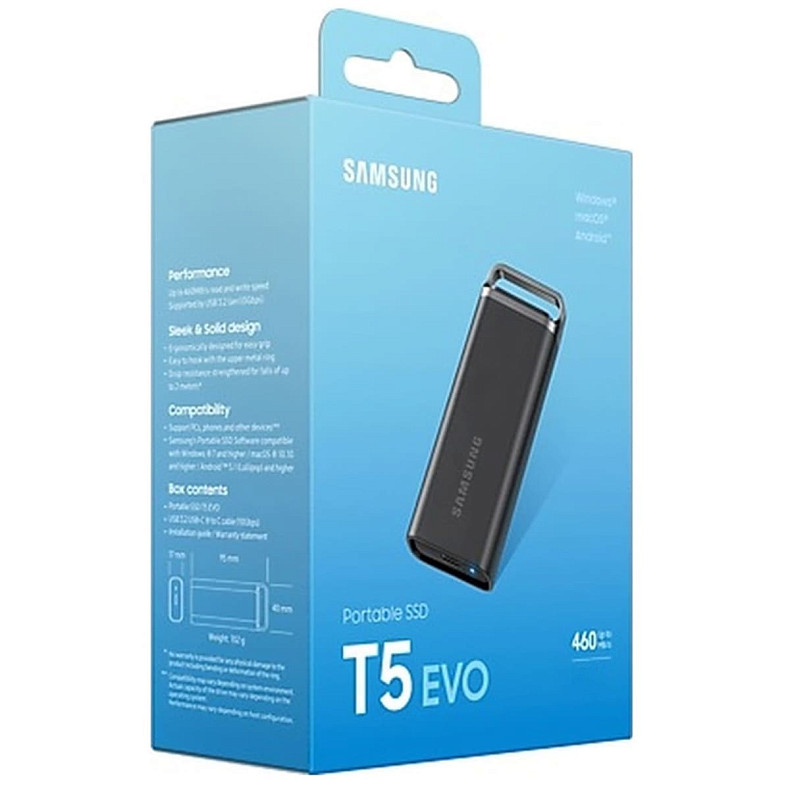 Накопитель SSD SAMSUNG USB3.2 8TB EXT. T5 EVO MU-PH8T0S/EU