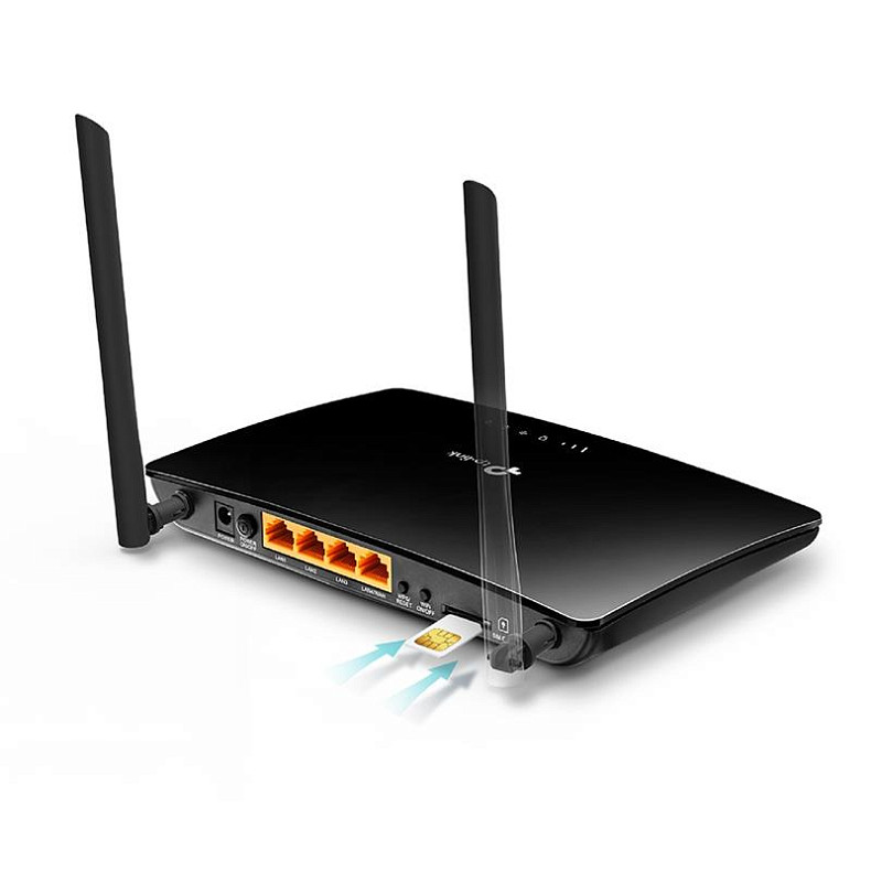 Wi-Fi Роутер TP-LINK TL-MR6400 (N300, 1xFE Wan, 4xFE LAN, 1xSimCardSlot, 2 знімні ант