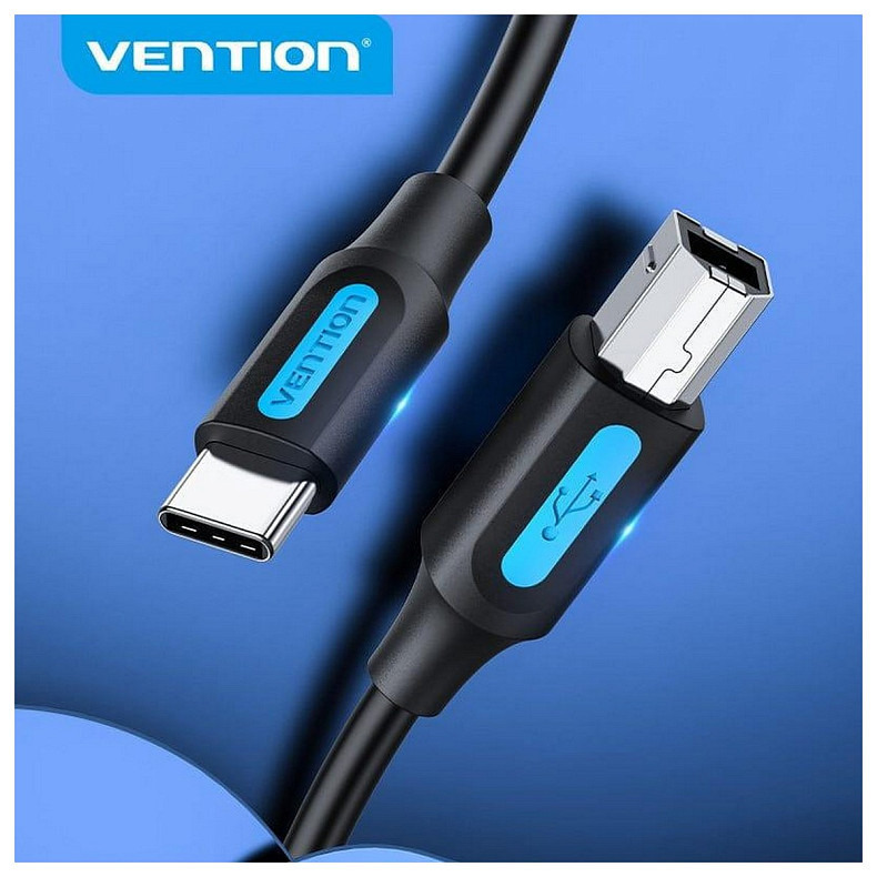 Кабель Vention USB Type-C - USB Type-B, 2 m, Black (CQUBH)