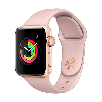 Смарт-часы Apple Watch Series 3 (GPS) 42mm Gold Aluminum w. Pink Sand Sport Band