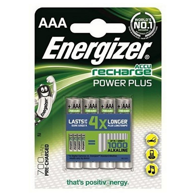 Аккумуляторы Energizer Recharge Power Plus AAA/HR03 LSD Ni-MH 700 mAh BL 4шт