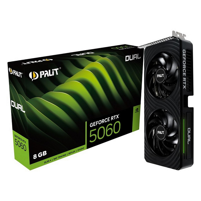 Відеокарта Palit Dual GF RTX 5060 8GB GDDR7 (NE75060019P1-GB2063D)
