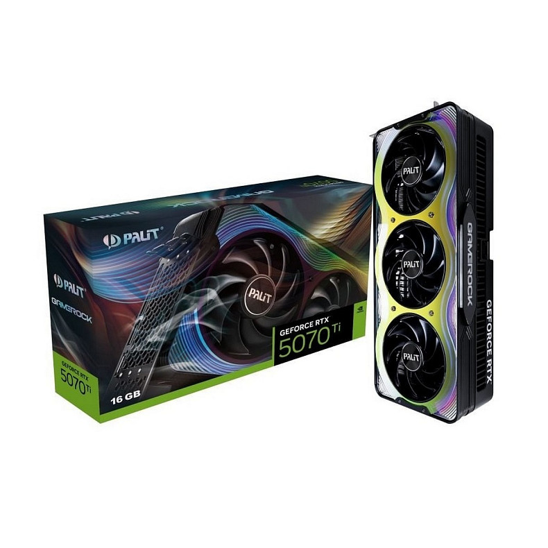 Відеокарта Palit GameRock RTX 5070 Ti 16GB GDDR7 (NE7507T019T2-GB2030G)
