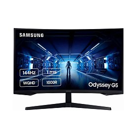 Монітор Samsung 27" Odyssey G5 (LC27G55TQWIXCI) VA Black Curved