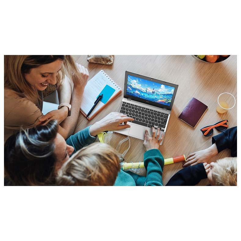 Ноутбук Acer Chromebook CB311-12H 11" IPS, Intel C N100, 8GB, F128GB, UMA, ChromeOS, серебристый