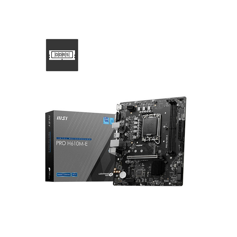 Материнcька плата MSI PRO H610M-E s1700 H610 2xDDR5 M.2 HDMI D-Sub mATX