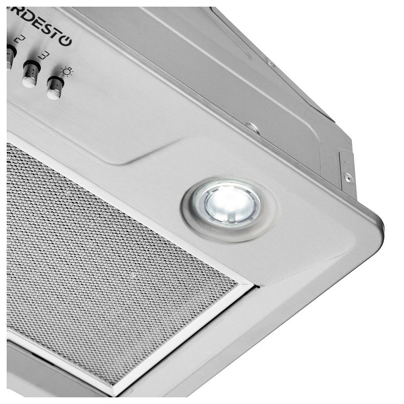 Витяжка Ardesto вбудована, 52см, 450м3ч, метал, 2х1Вт LED, кнопкове, нерж