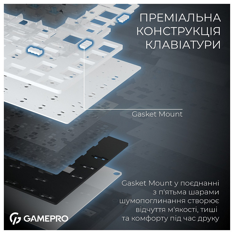 Клавиатура GamePro Asgard Valhalla Pro White (MK160W-D-Pro)
