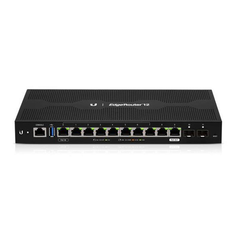 Маршрутизатор Ubiquiti Edge Router ER-12 (Quad-Core 1 GHz/1GB, 10x1GE, 2xSFP, poe-in/out, passive)