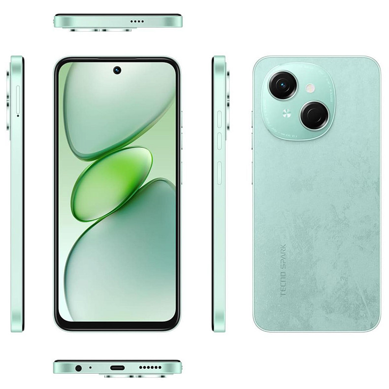 Смартфон Tecno Spark Go 1 (KL4) 3/128GB Magic Skeen Green (4894947050091)