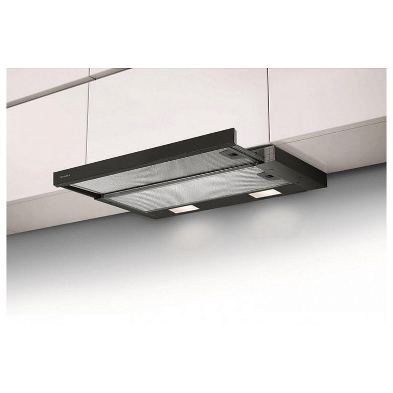 Вытяжка Faber телескоп, 60см, 701м3ч, Flexa Ng Hip Bk A60, черный