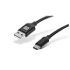 Кабель REAL-EL Premium Fabric USB-USB Type C 2m, Black (EL123500047)