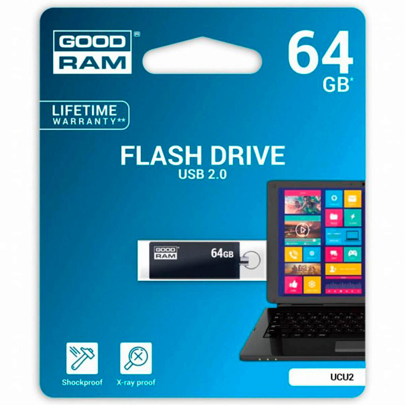 USB 64GB GOODRAM UCU2 (Cube) Black (UCU2-0640K0R11)