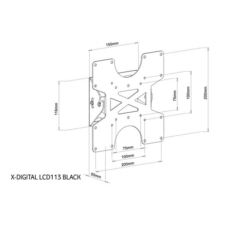 Кронштейн X-DIGITAL LCD113 чорний