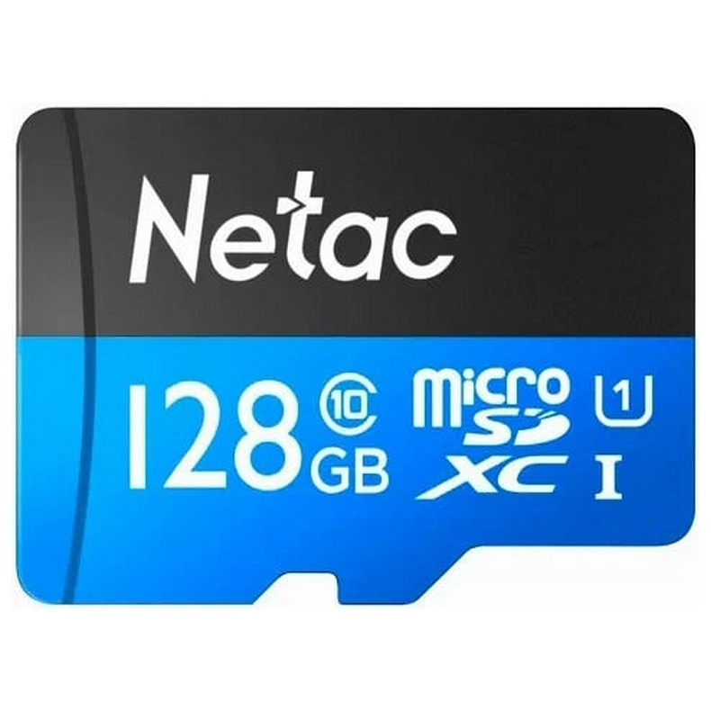 Карта пам'яті Netac microSD 128GB C10 UHS-I R80MB/s + SD