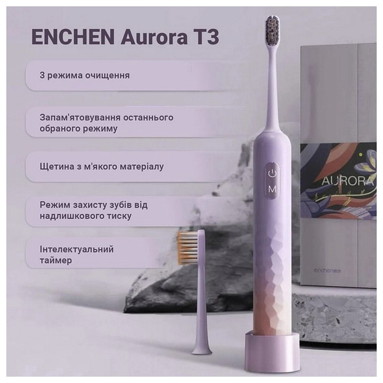 Зубная электрощетка Enchen Aurora T3 Pink